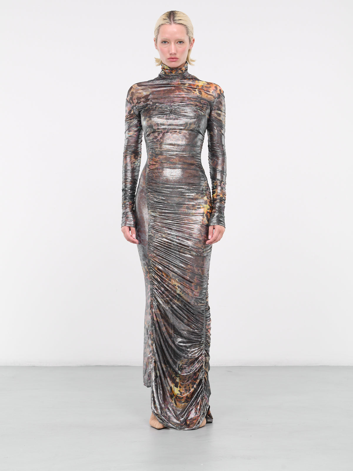 Ruched Dress (1R01524585-OCTOPUS-SILVER)