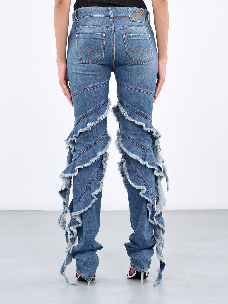 BLUMARINE Ruffle Jeans | H.Lorenzo - back