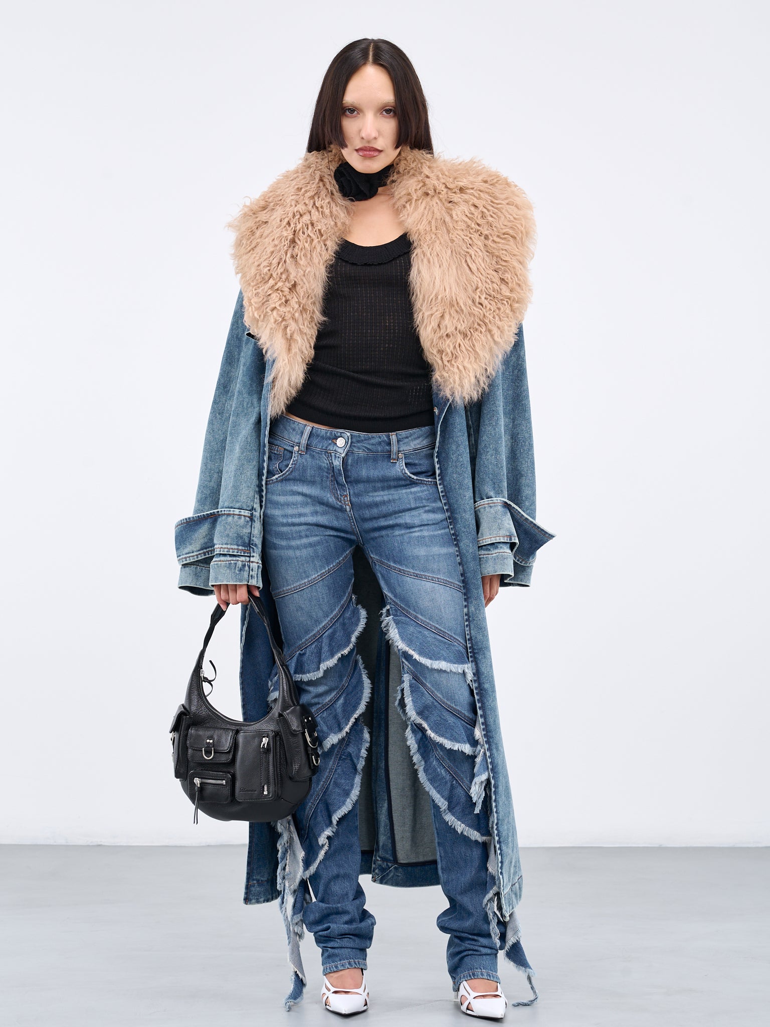 BLUMARINE Ruffle Choker Top | H.Lorenzo - styled