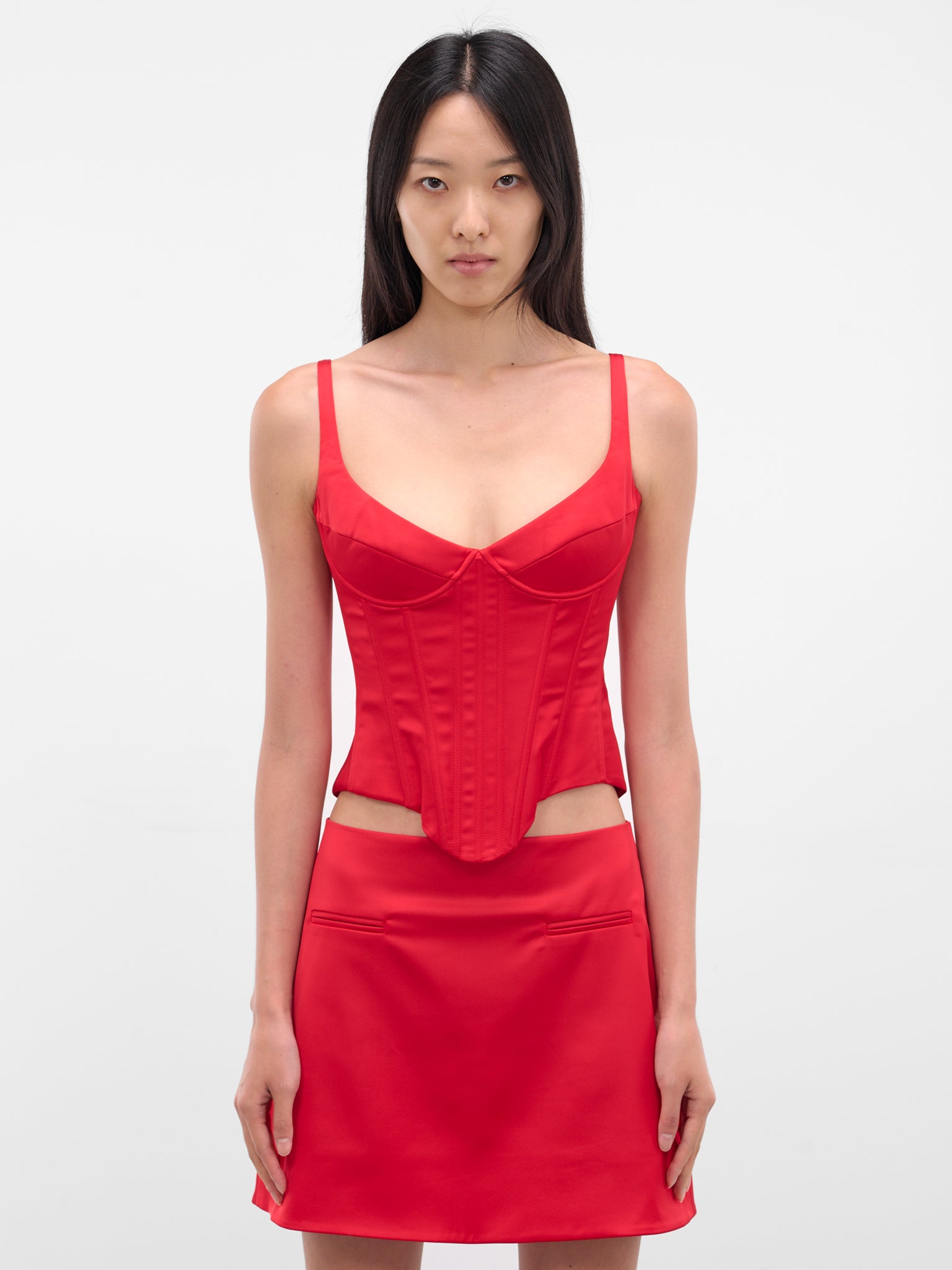 Red Boned Corset Top (20-RED)