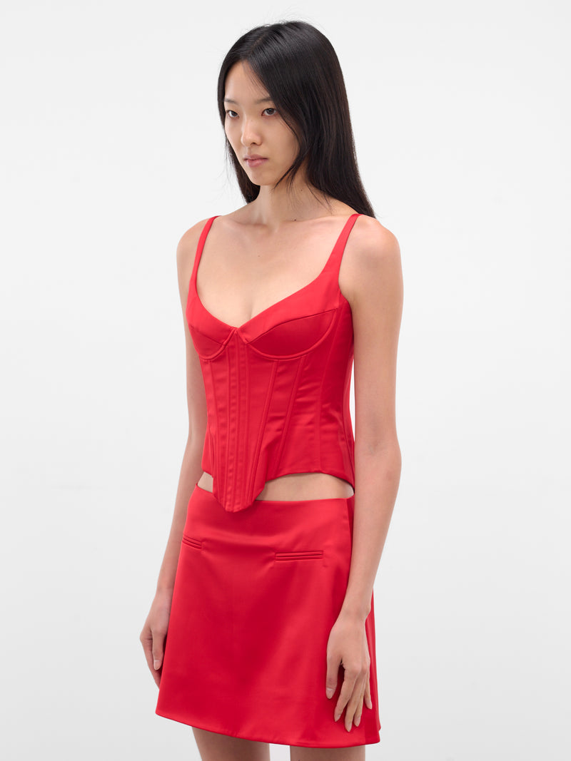 Red Boned Corset Top (20-RED)