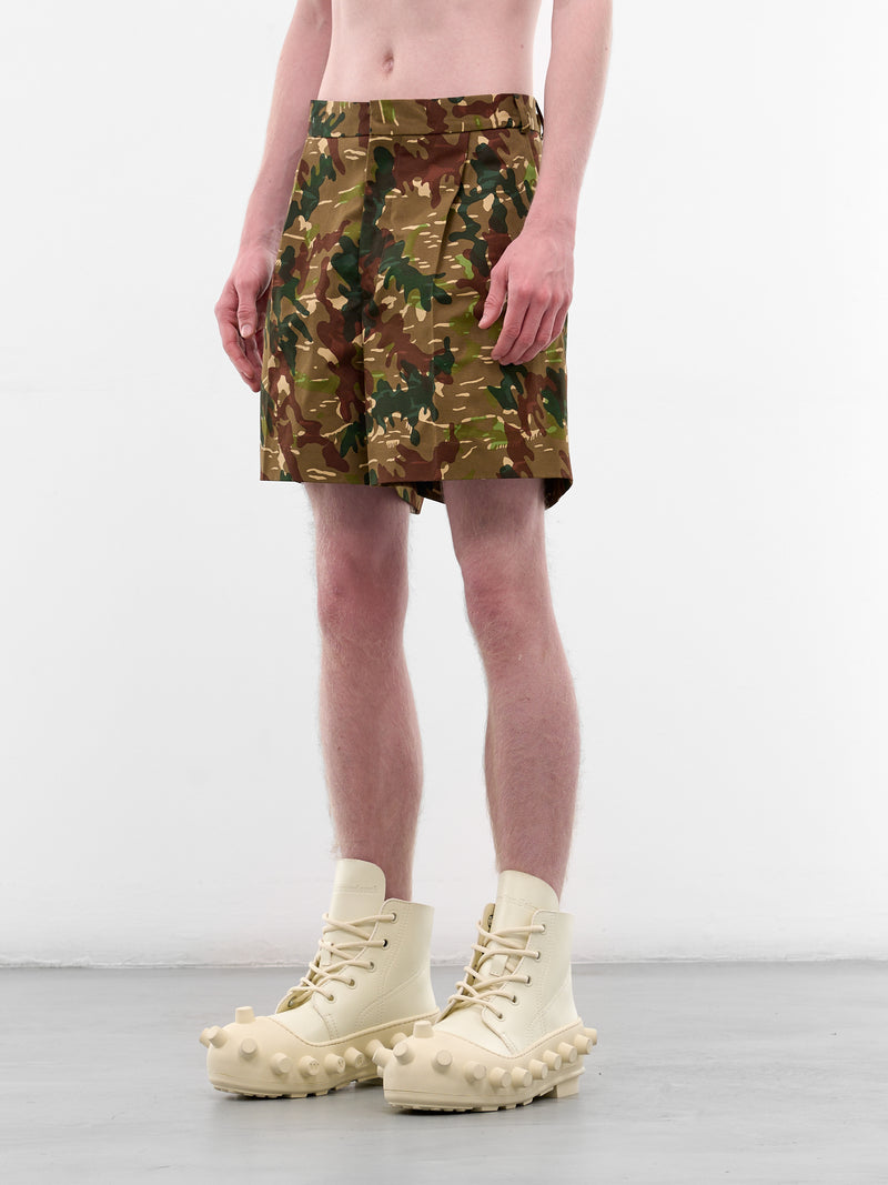 Star Camo Tailored Shorts (2005-CC1-MILITARY-GREEN)