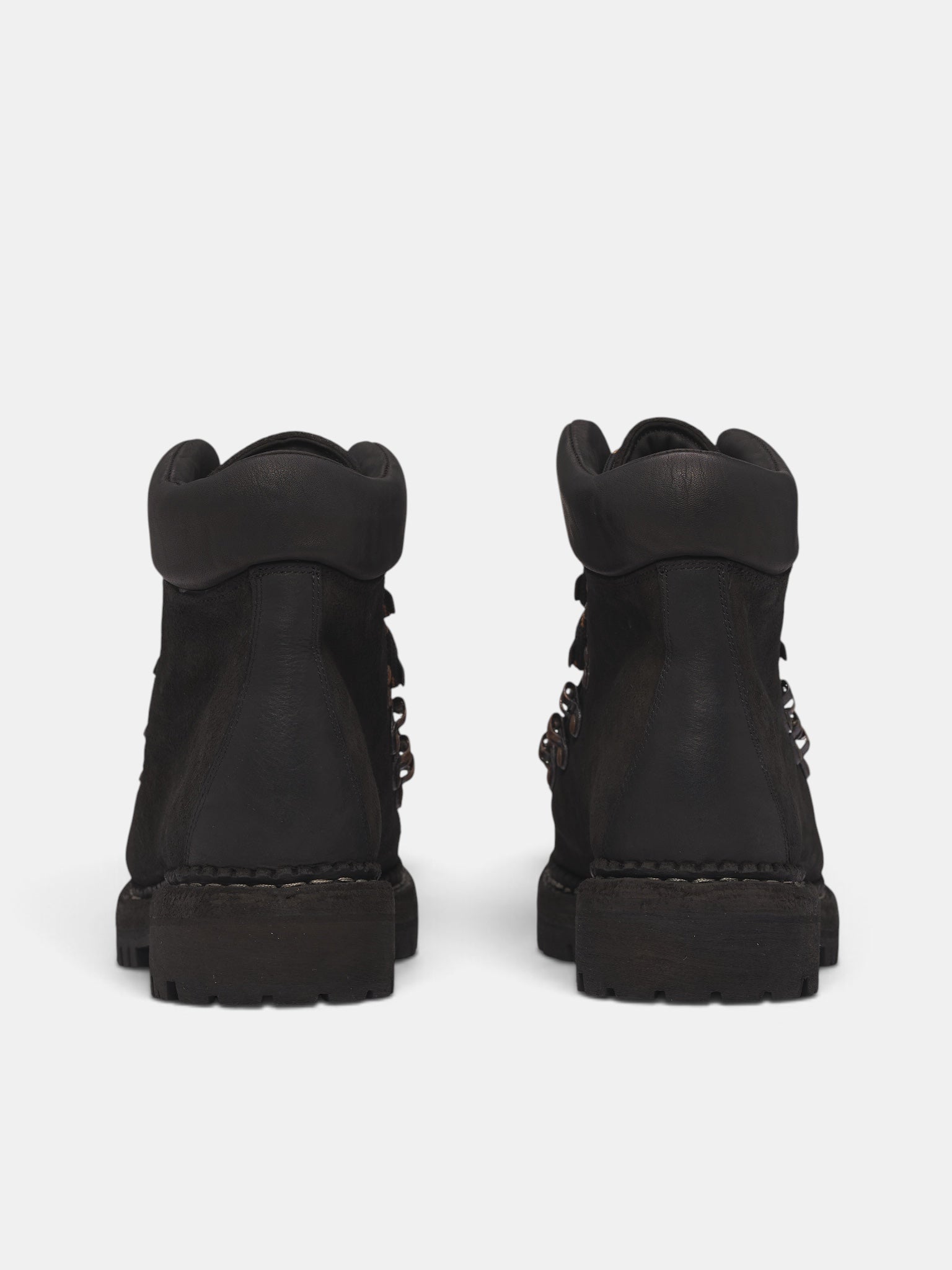 2006V Black Leather Hiking Boots (2006V-M-GROPPONE-REVERSE-BLACK)