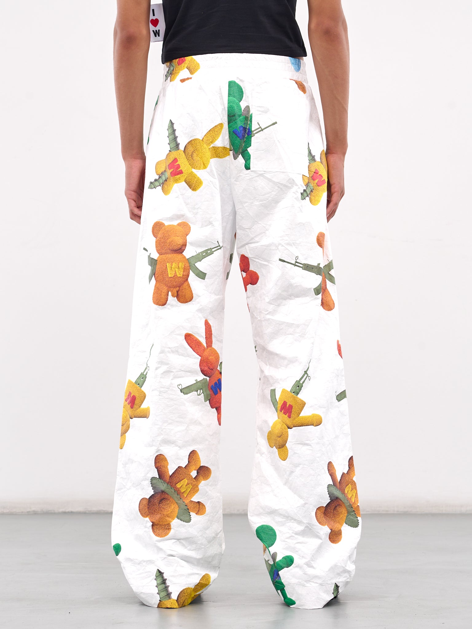 Elasticated Print Trousers (2011-CC31-WHITE)