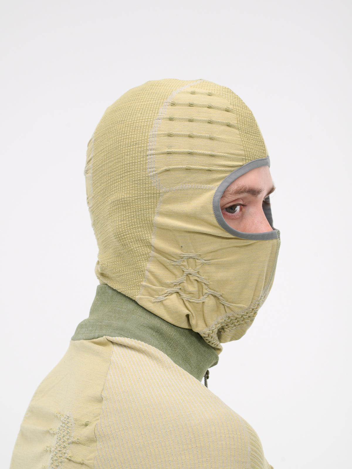3D Knit Balaclava (201FA01-GRN0004-MILITARY-GREEN)