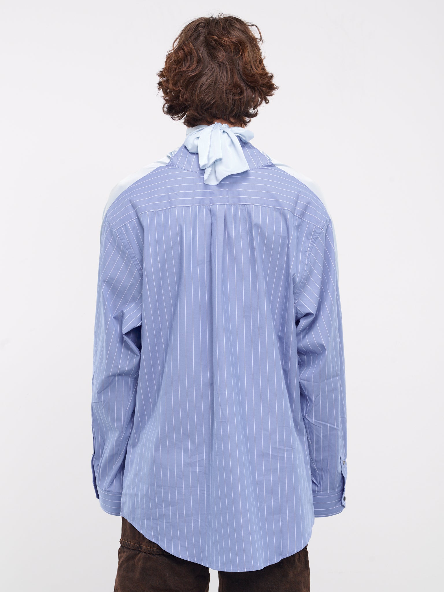 Insert Scarf Shirt (201SI003-F515-BLUE-STRIPE)