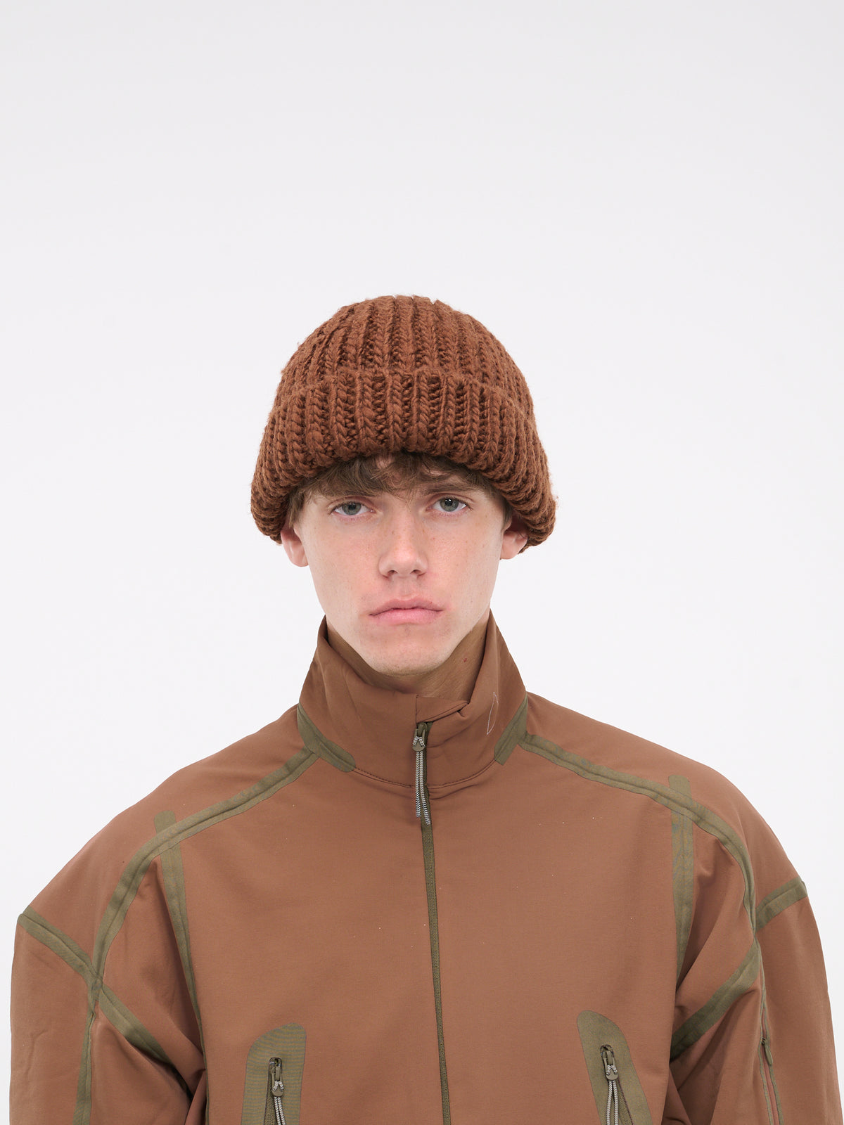 Knit Beanie (201YA01-BRW0001-BROWN)
