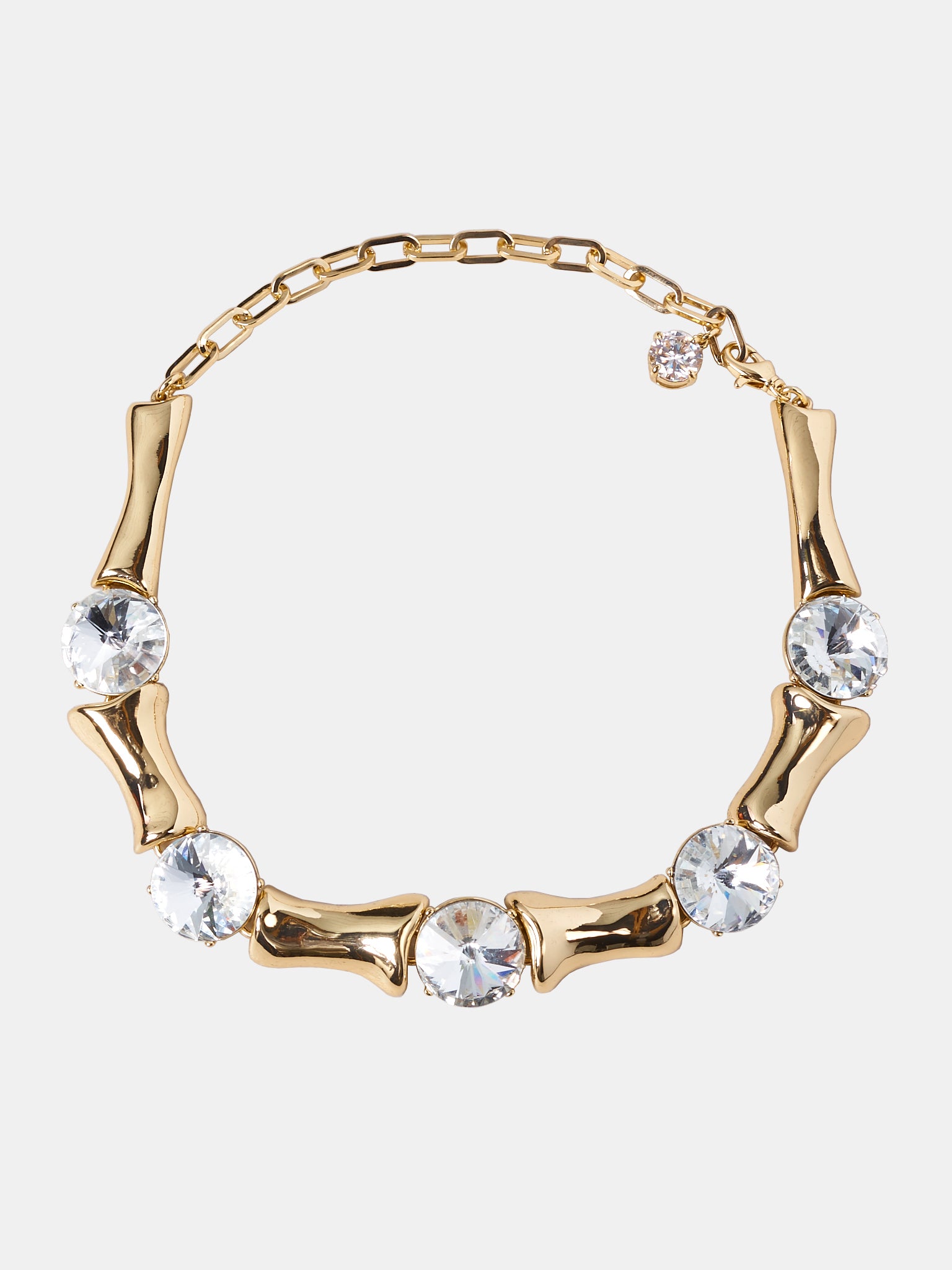 Bone Crystal Choker (2023A6282-GOLD)