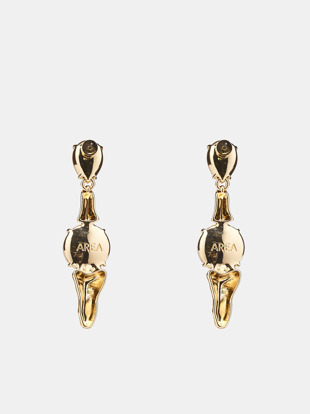 Bone Crystal Drop Earrings (2023A7283-GOLD)