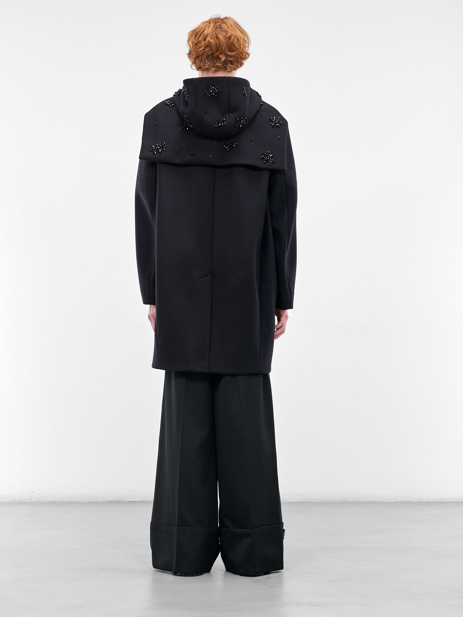 Navy Bonded Wool Duffle Coat (2072B-1265-NAVY-JET)