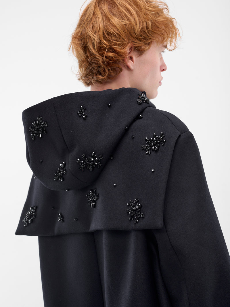 Navy Bonded Wool Duffle Coat (2072B-1265-NAVY-JET)