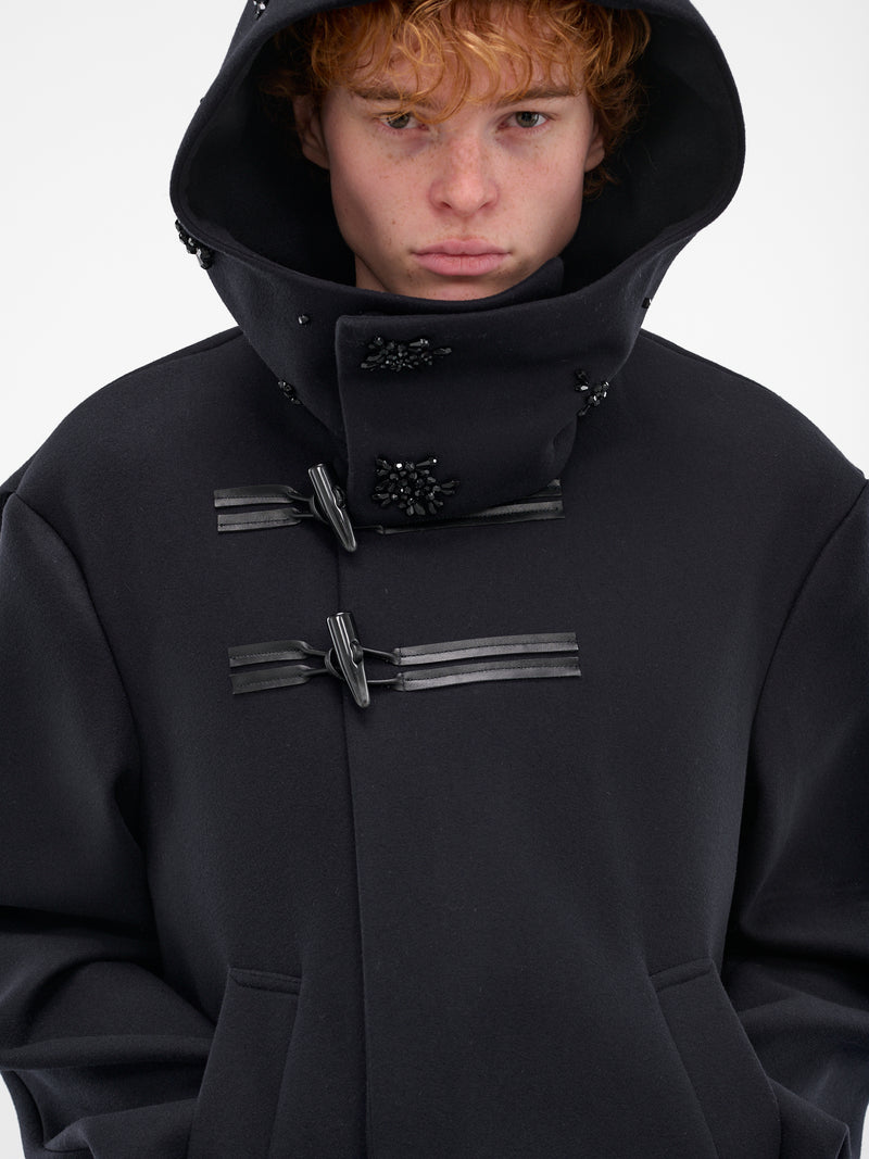 Navy Bonded Wool Duffle Coat (2072B-1265-NAVY-JET)