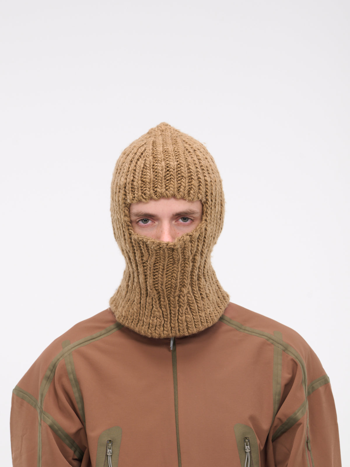 Knit Balaclava (208OT04-BRW0002-LIGHT-BROWN)