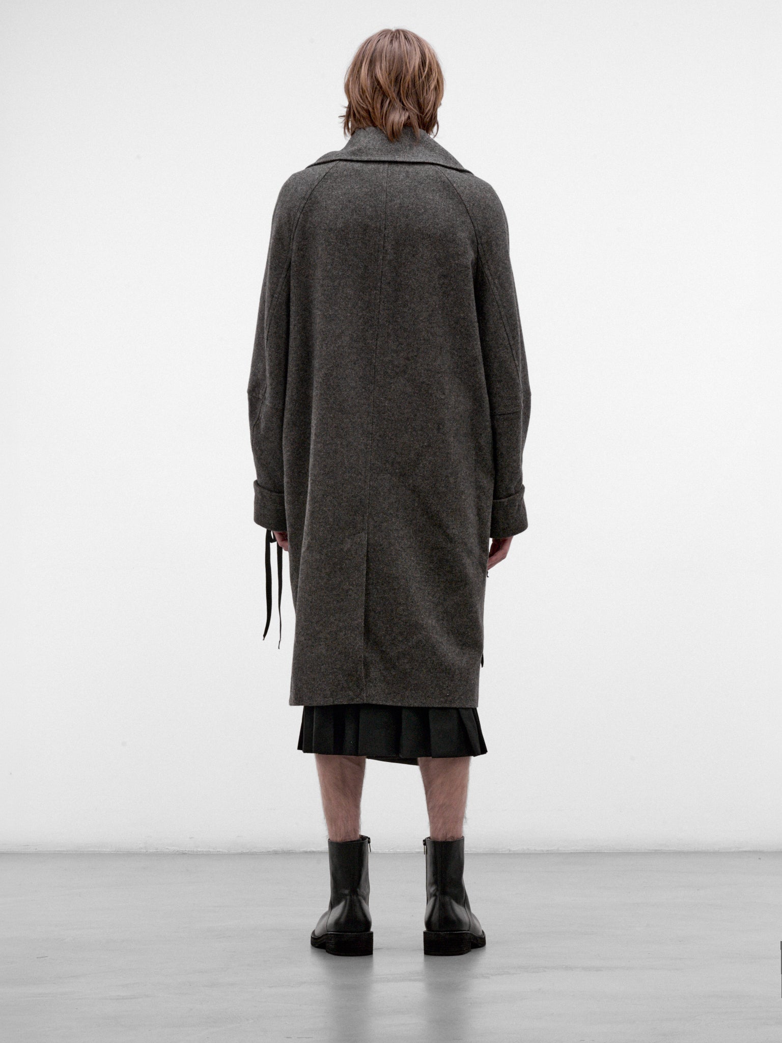 Charcoal Wool Twill Coat (2093B-1354-CHARCOAL-JET)