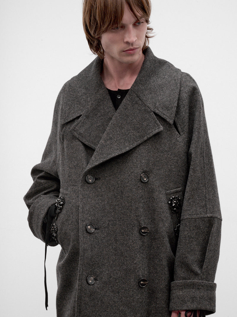 Charcoal Wool Twill Coat (2093B-1354-CHARCOAL-JET)