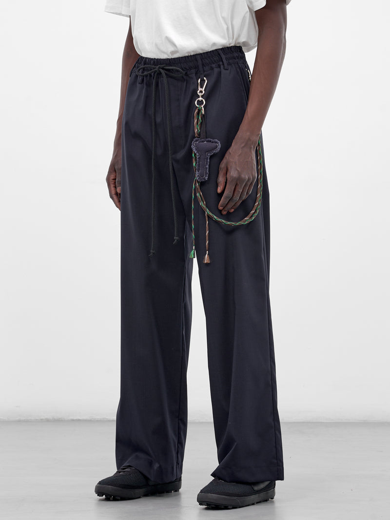 Navy Wool Elasticated Wide Trousers (21-MPT096-NAVY)
