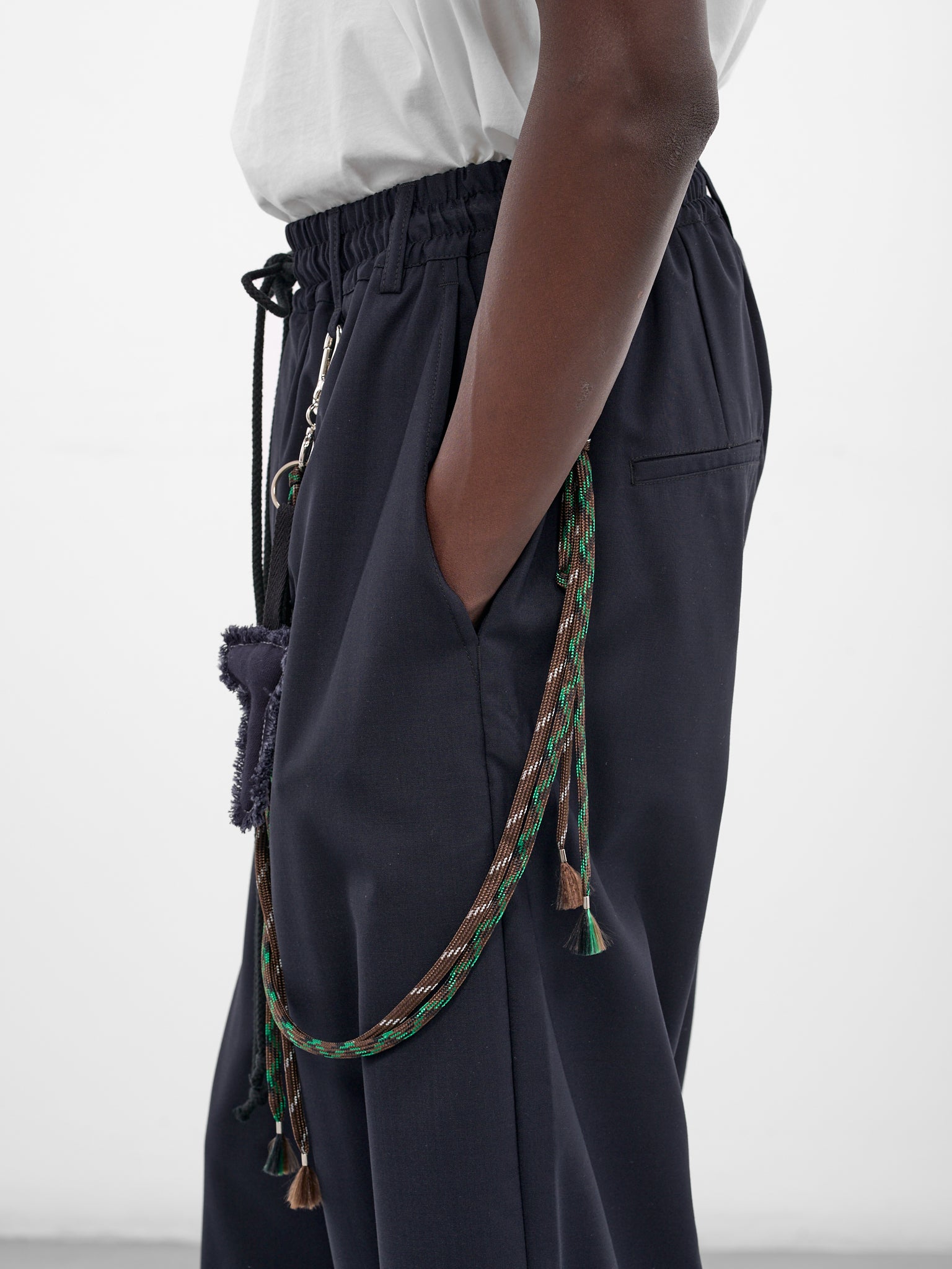 Navy Wool Elasticated Wide Trousers (21-MPT096-NAVY)