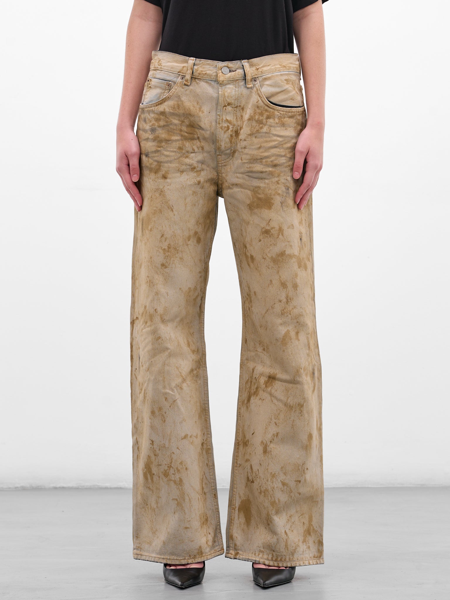 Beige Stained 2021F Klondike Jeans (2121F-KLONDIKE-SAND-BEIGE)