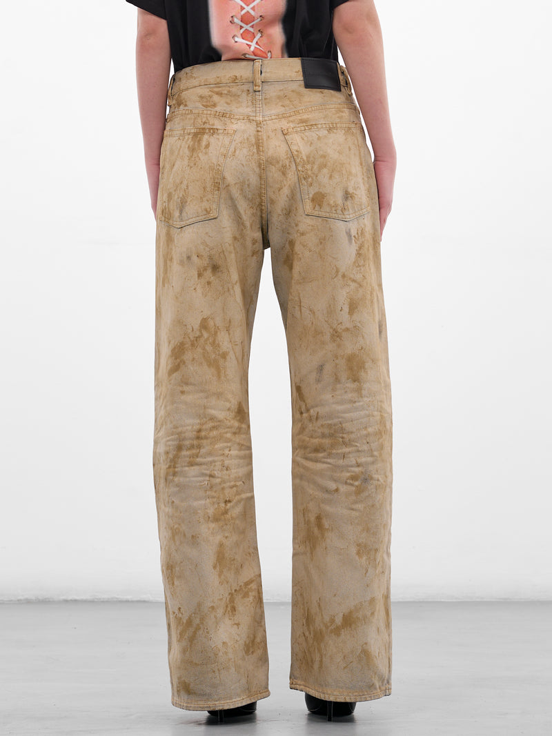 Beige Stained 2021F Klondike Jeans (2121F-KLONDIKE-SAND-BEIGE)