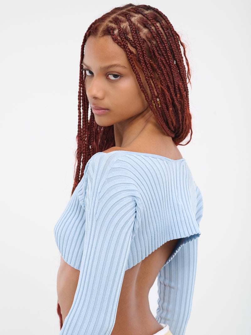 Le maille Pralù (213KN108-2190-LIGHT-BLUE)