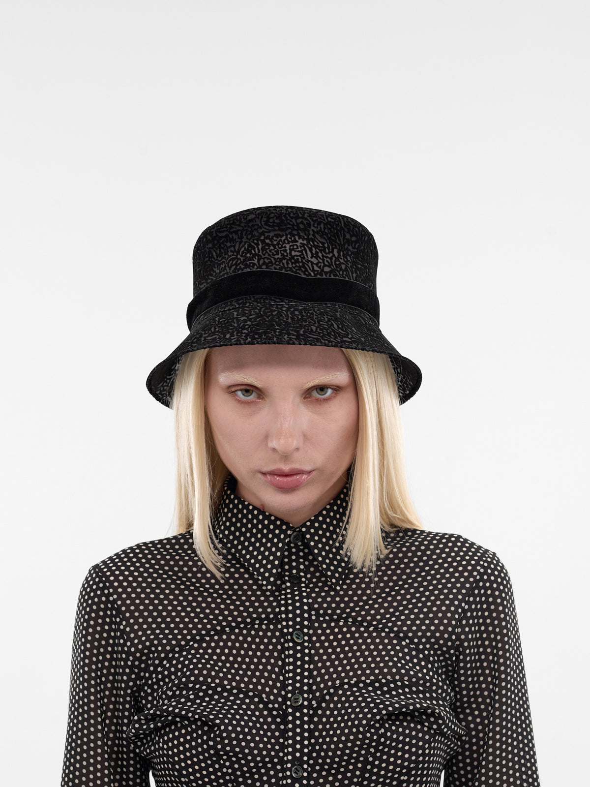Black Wool Montaigne Hat (214-MONTAIGNE-BLACK-BLACK)