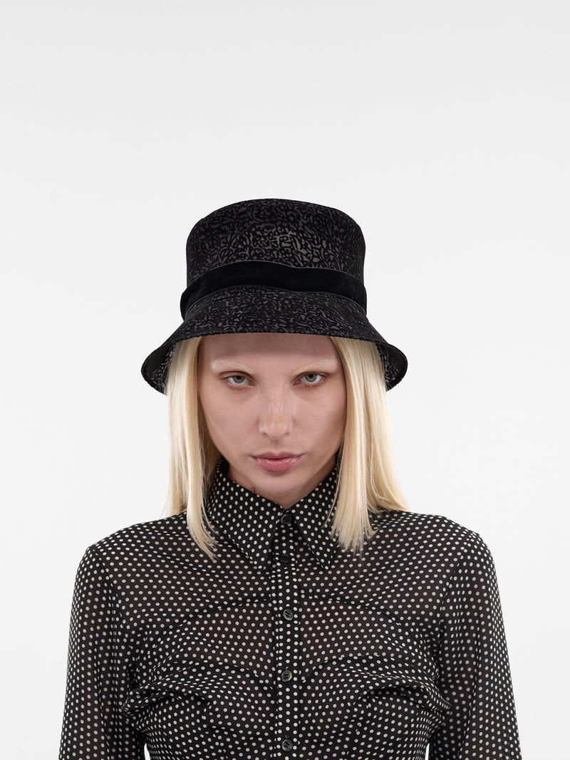 Black Wool Montaigne Hat (214-MONTAIGNE-BLACK-BLACK)