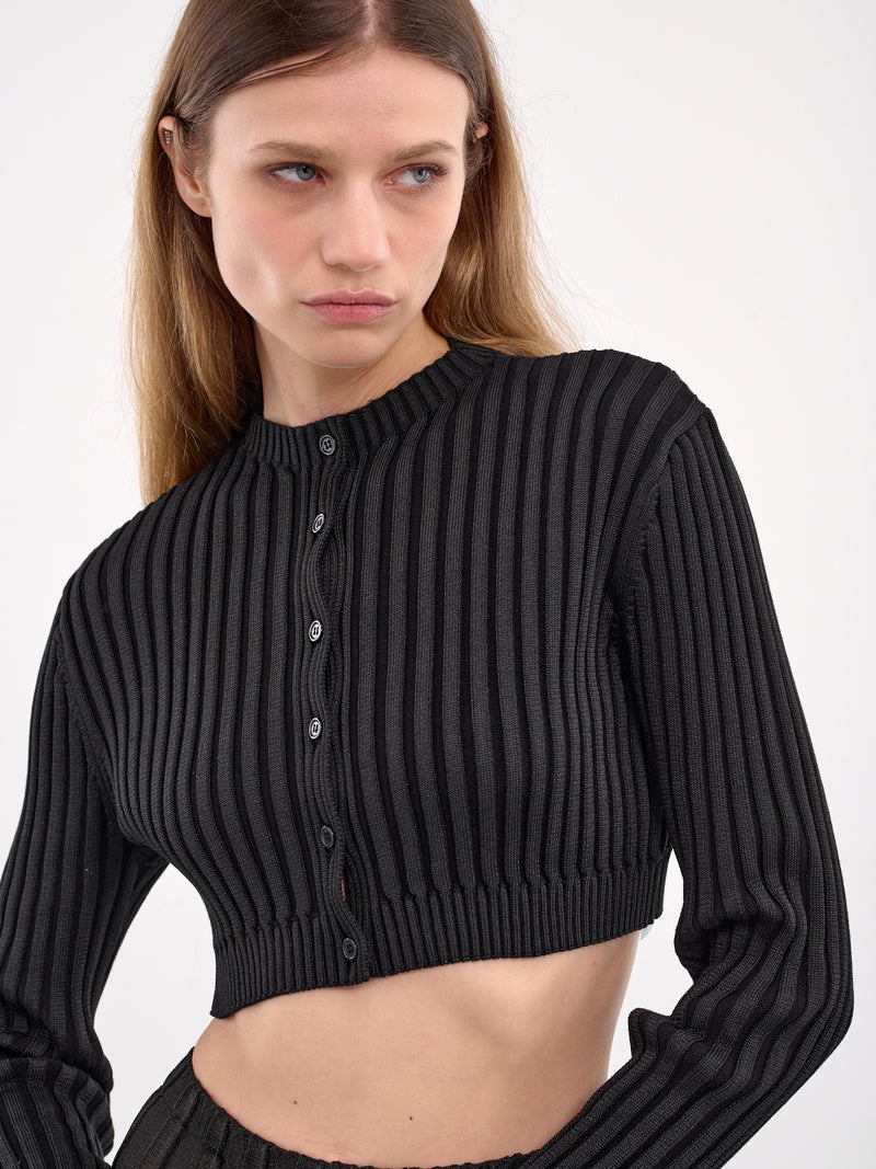Ara Crop Cardigan (21489-BLACK)