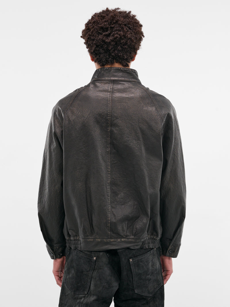 Black Steer Leather Oiled Jacket (2176-02-BLACK)