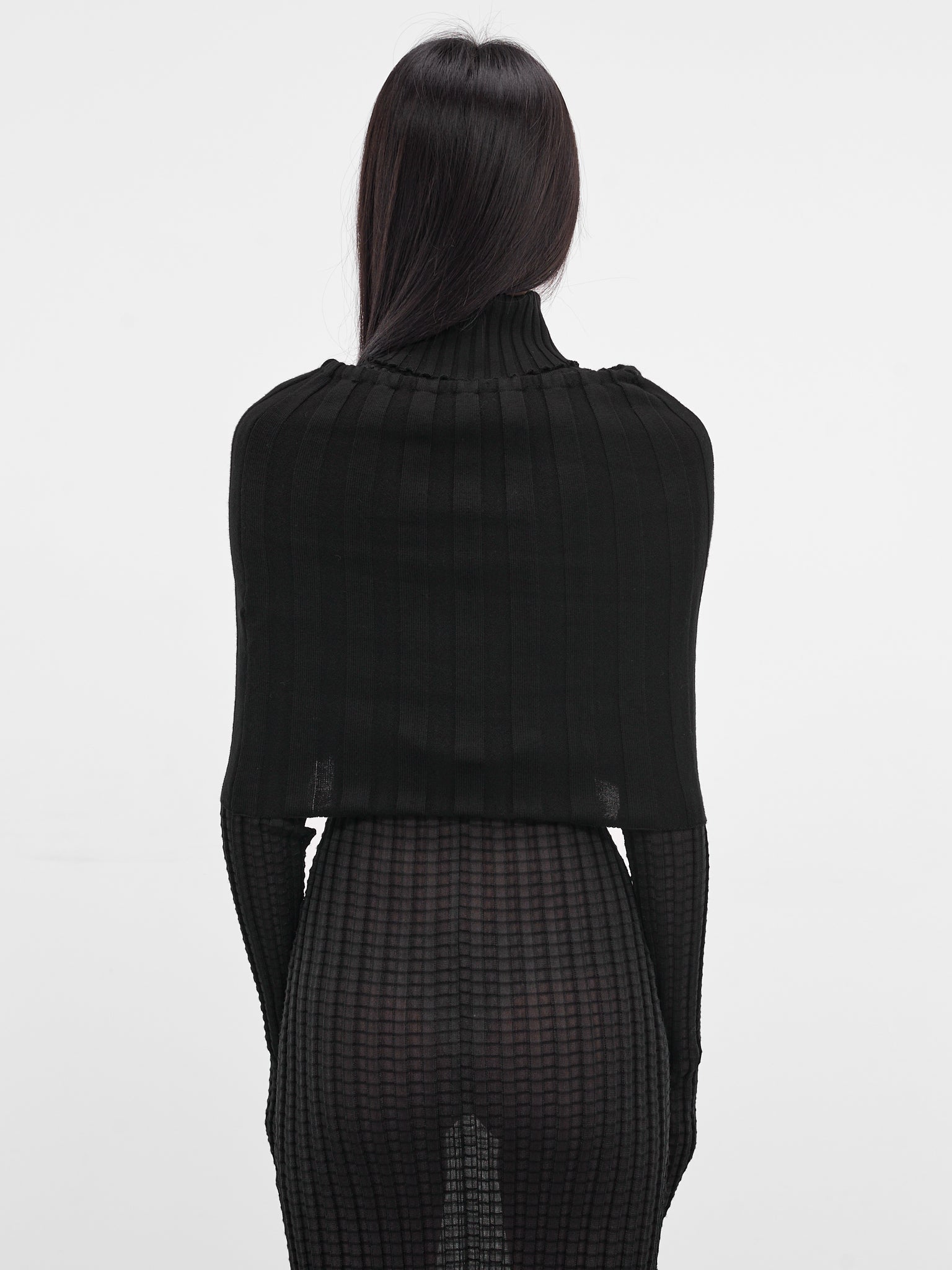 Dede Black Rib-Knit Shrug (21958-DEDE-BLACK)