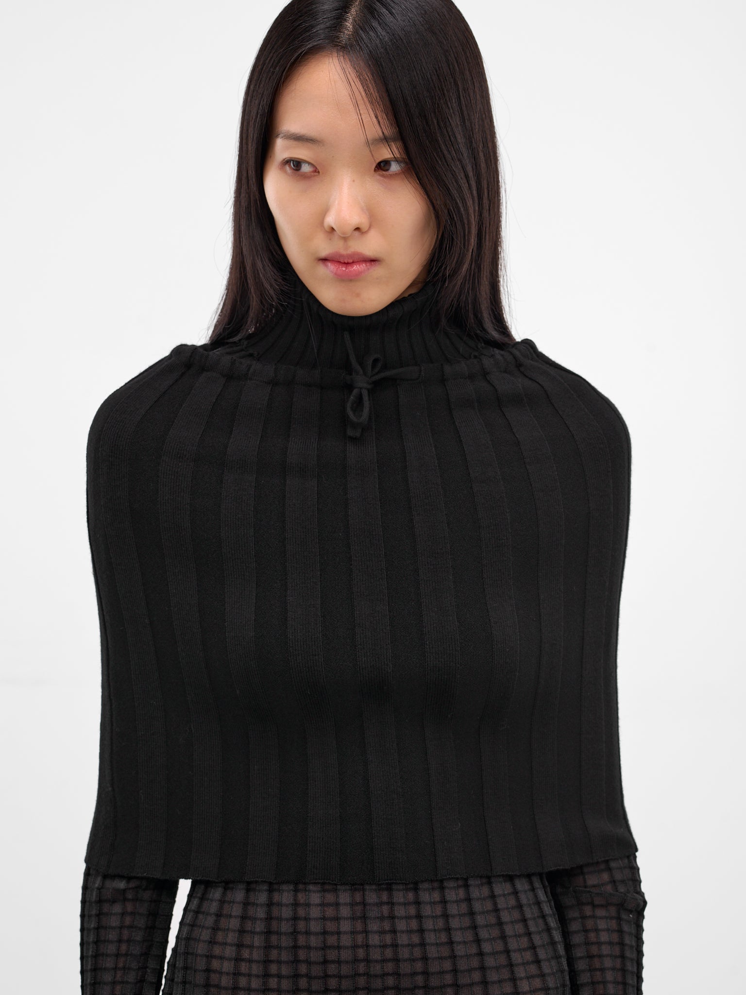 Dede Black Rib-Knit Shrug (21958-DEDE-BLACK)