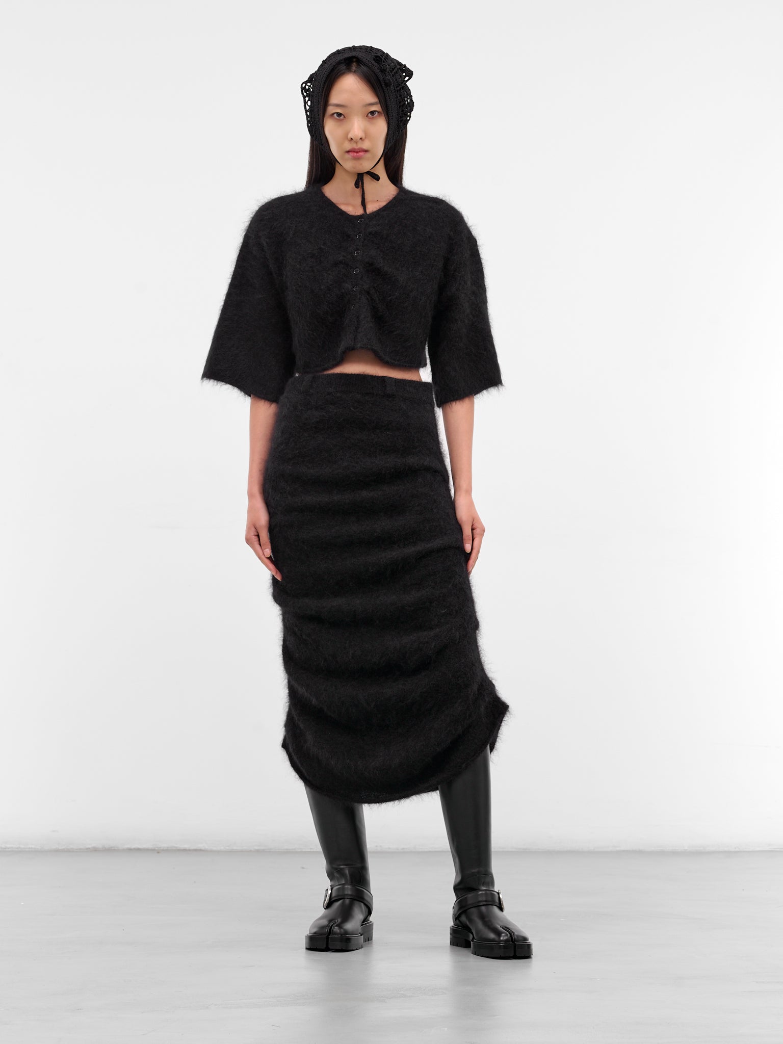 Maja Black Hairy Knit Skirt (21978-MAJA-BLACK)