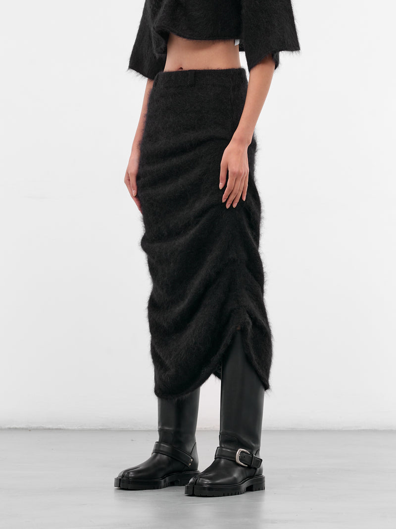 Maja Black Hairy Knit Skirt (21978-MAJA-BLACK)