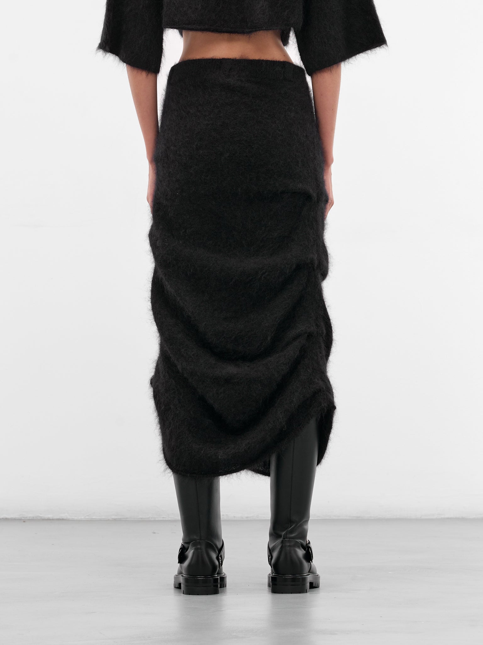 Maja Black Hairy Knit Skirt (21978-MAJA-BLACK)