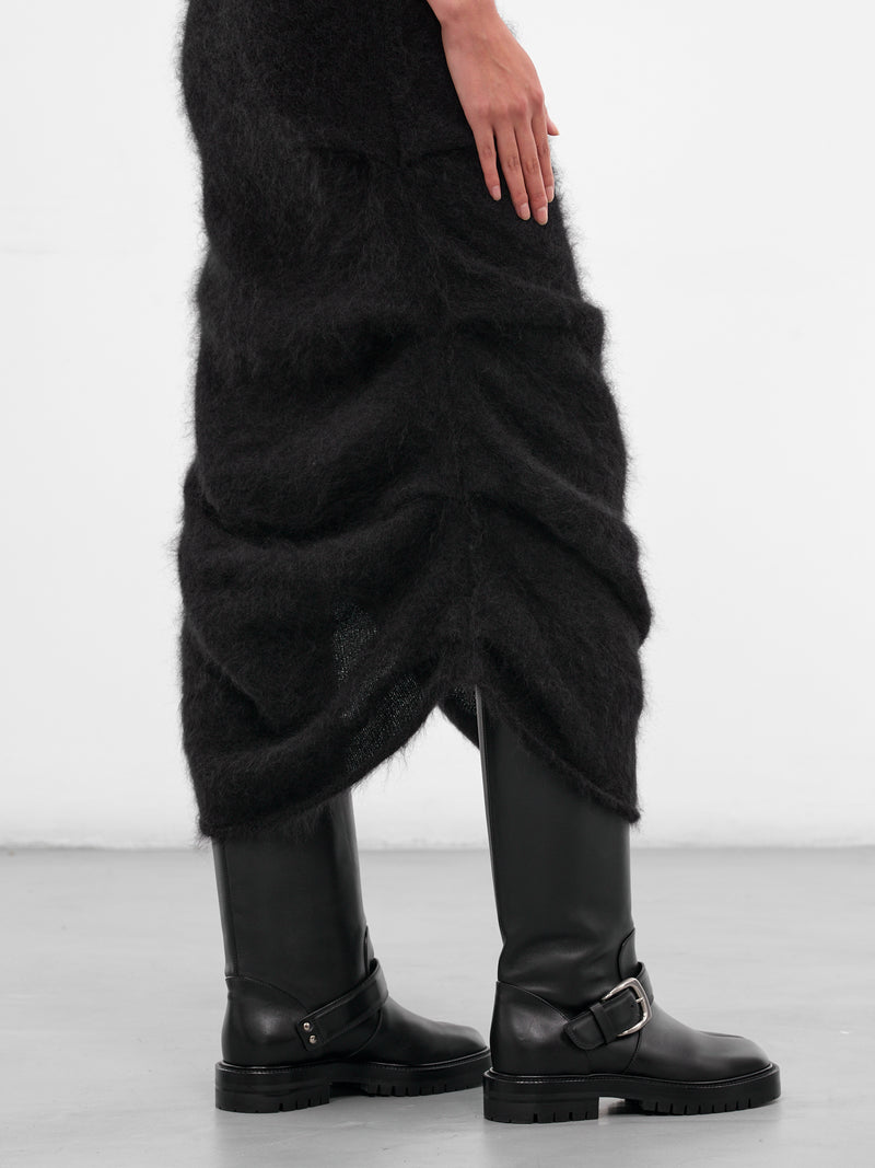 Maja Black Hairy Knit Skirt (21978-MAJA-BLACK)