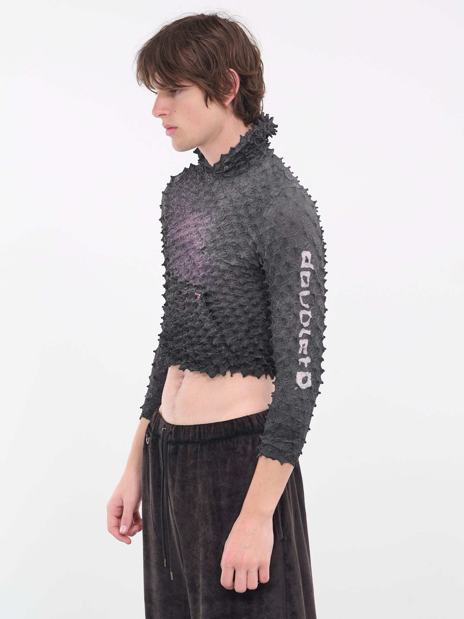 Popcorn Crop Hoodie (21SH130-1-BROWN)