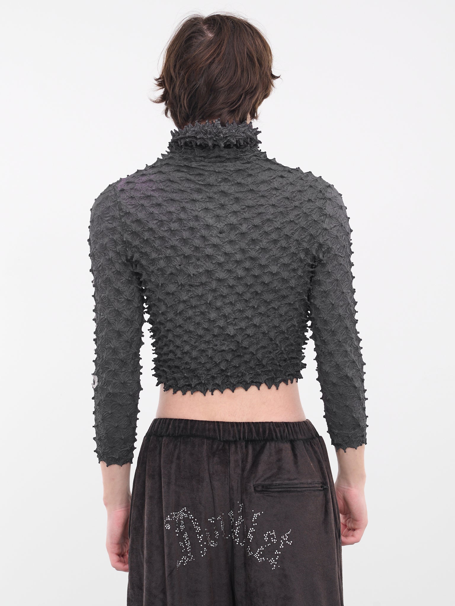 Popcorn Crop Hoodie (21SH130-1-BROWN)
