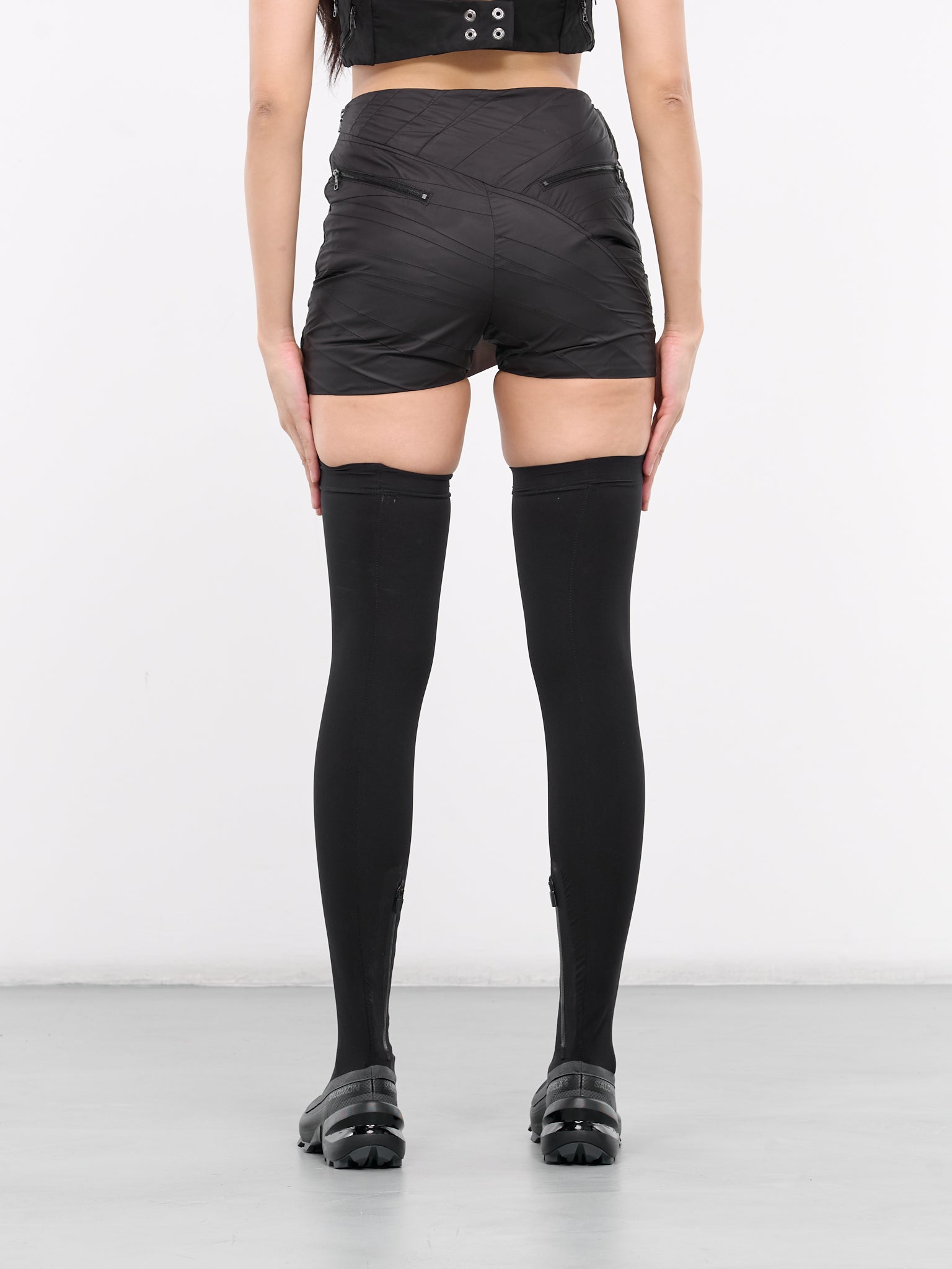 Twist Panel Shorts (22004-BLACK)