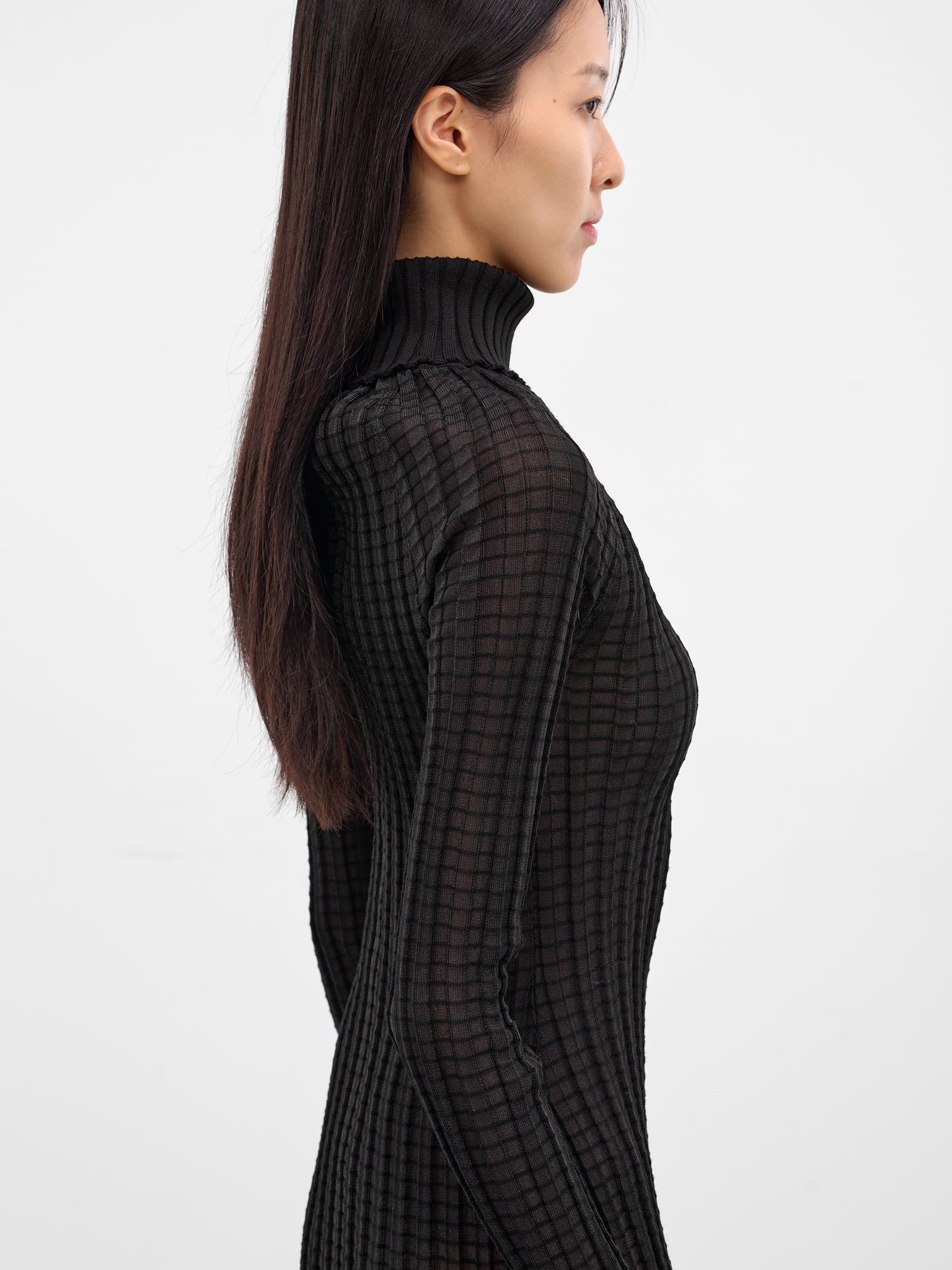 Alba Black Ribbed Mini Dress (22029-ALBA-BLACK)