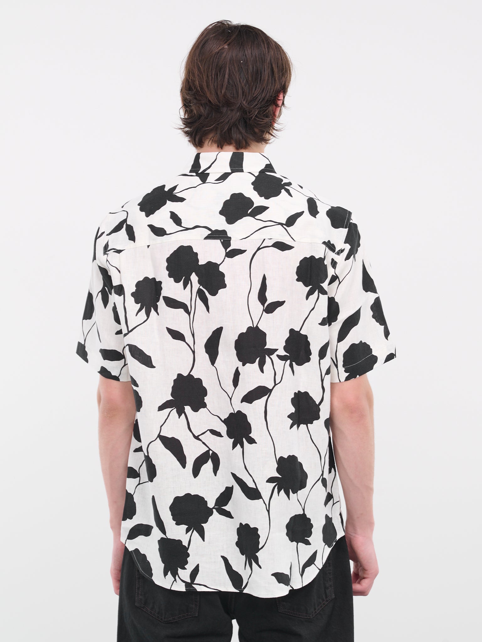 La chemise Melo (225SH006-1050-PRINT-BLACK-ROSE)