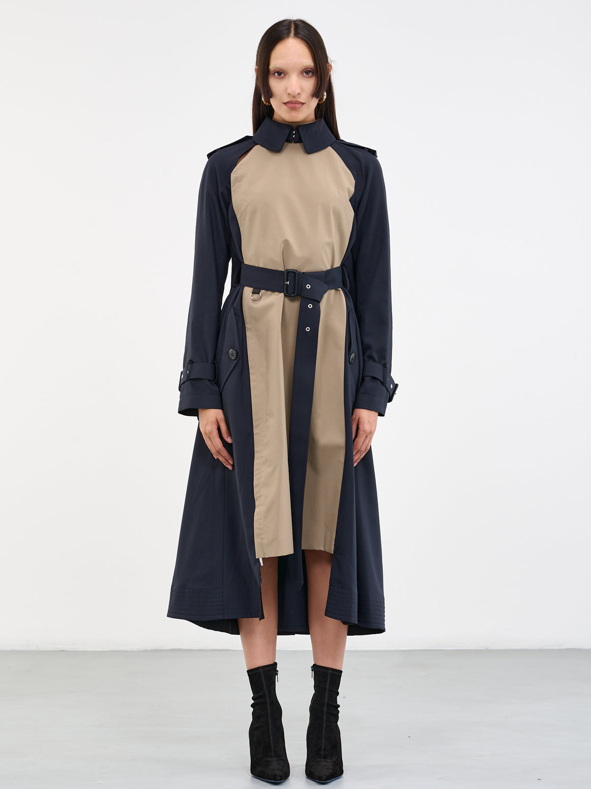 SACAI Paneled Coat Dress | H.Lorenzo - front