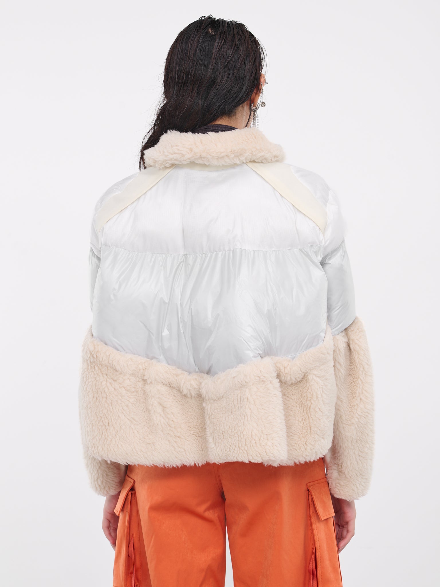 Paneled Sherpa Jacket (23-06859-LIGHT-GRAY-ECRU)