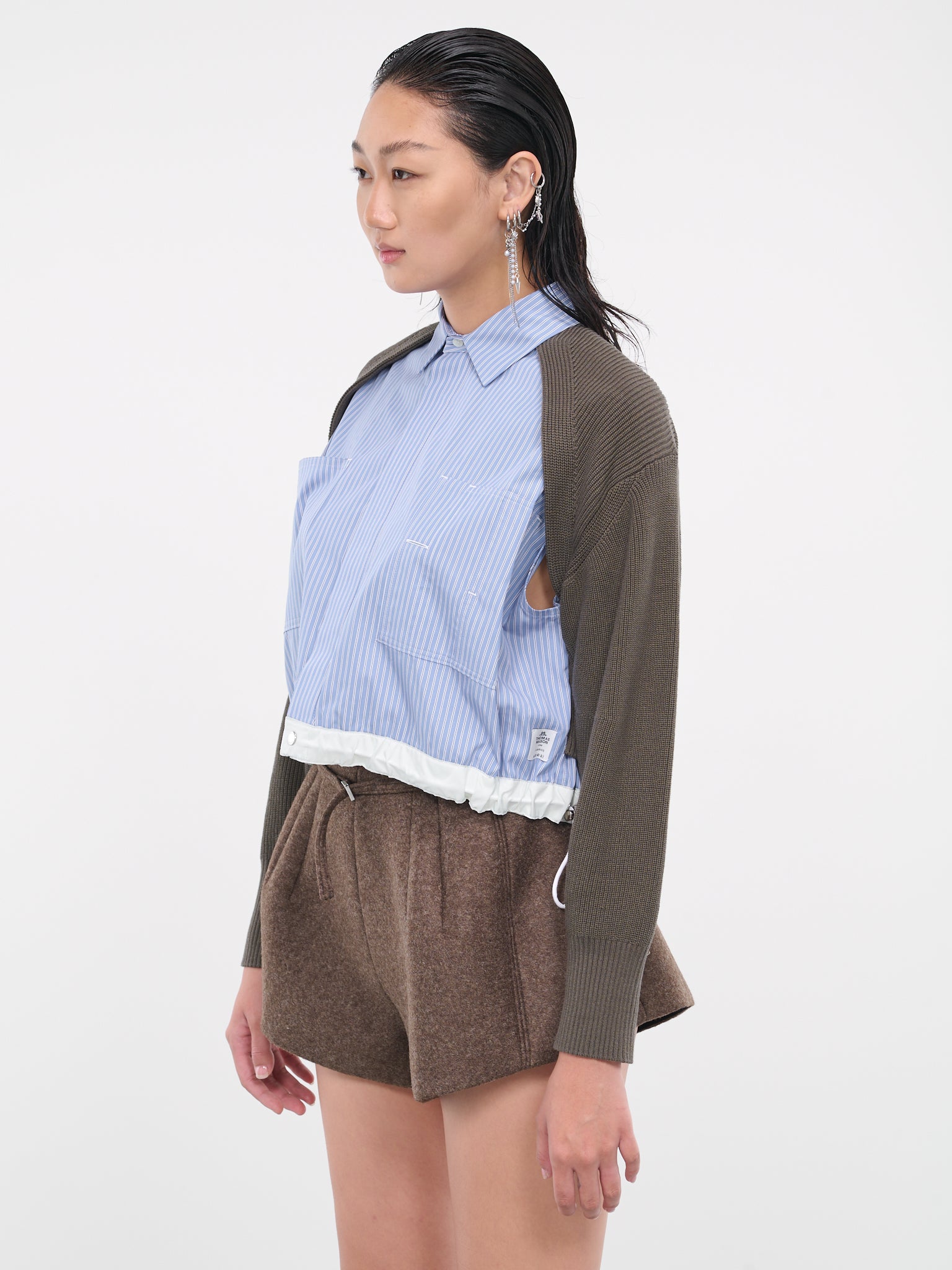 Shirt & Knit Cardigan (23-06874-LIGHT-BLUE-STRIPE-TAU)