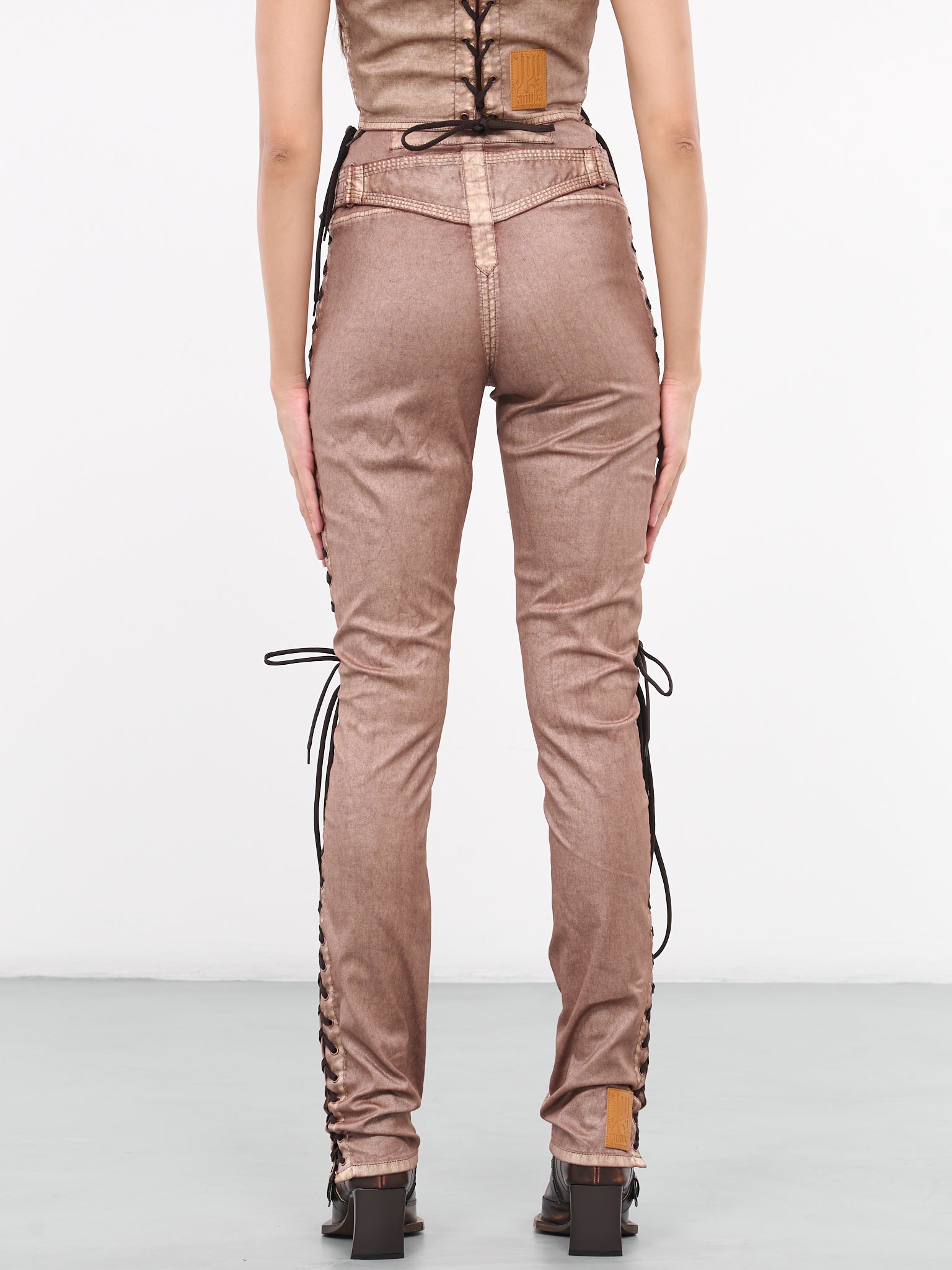 KNWLS Laced Trousers (23-14-F-PA074TP-D005-BROWN-ECR)