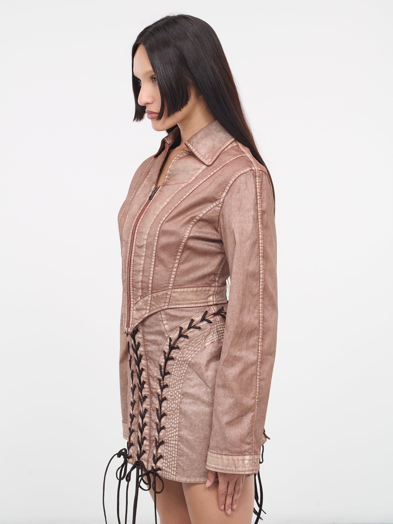 KNWLS Laced Jacket (23-14-F-VE017TP-D005-BROWN-ECR)