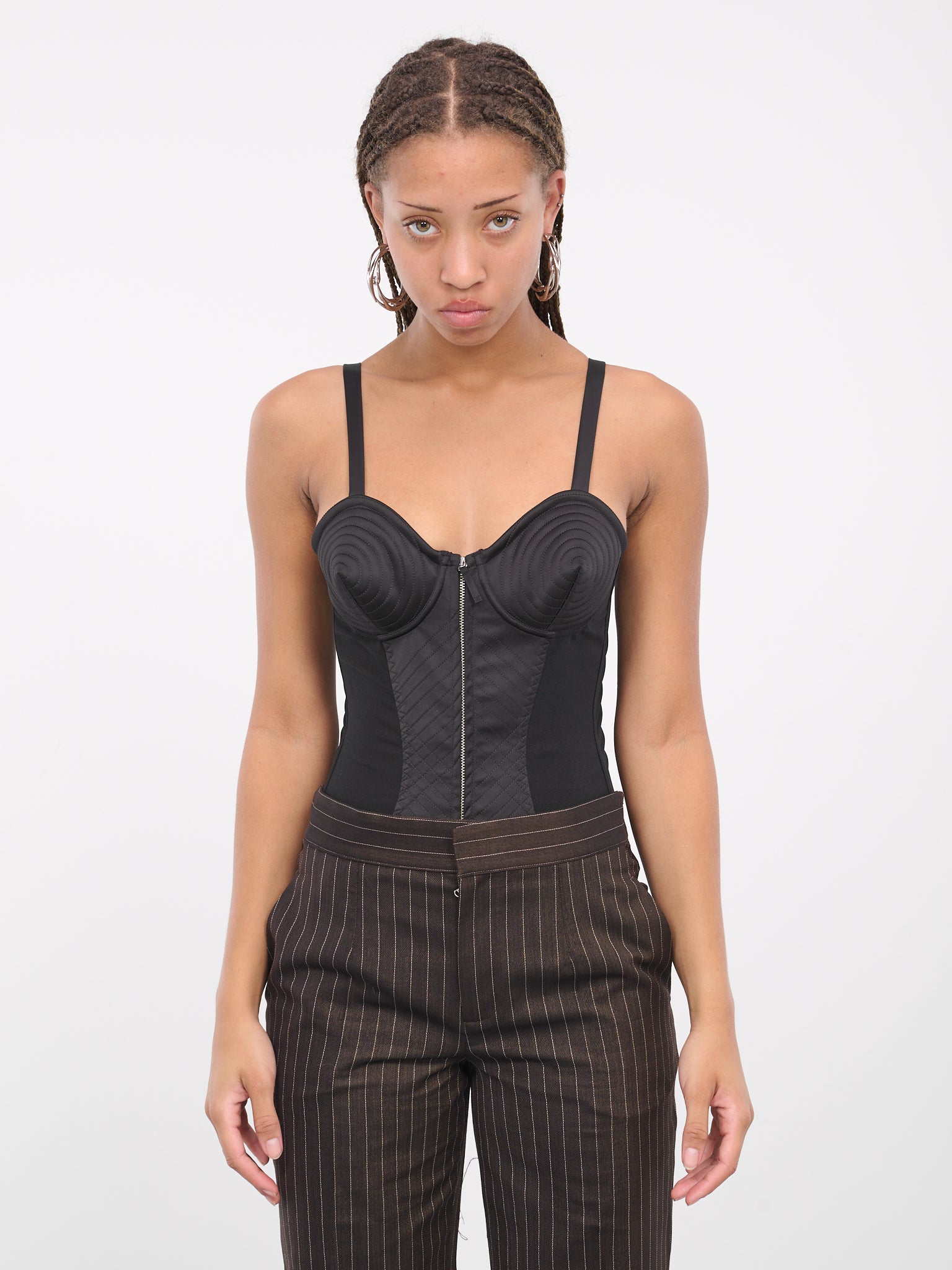 Cone-Bra Bodysuit (23-15-F-BD012-BLACK)