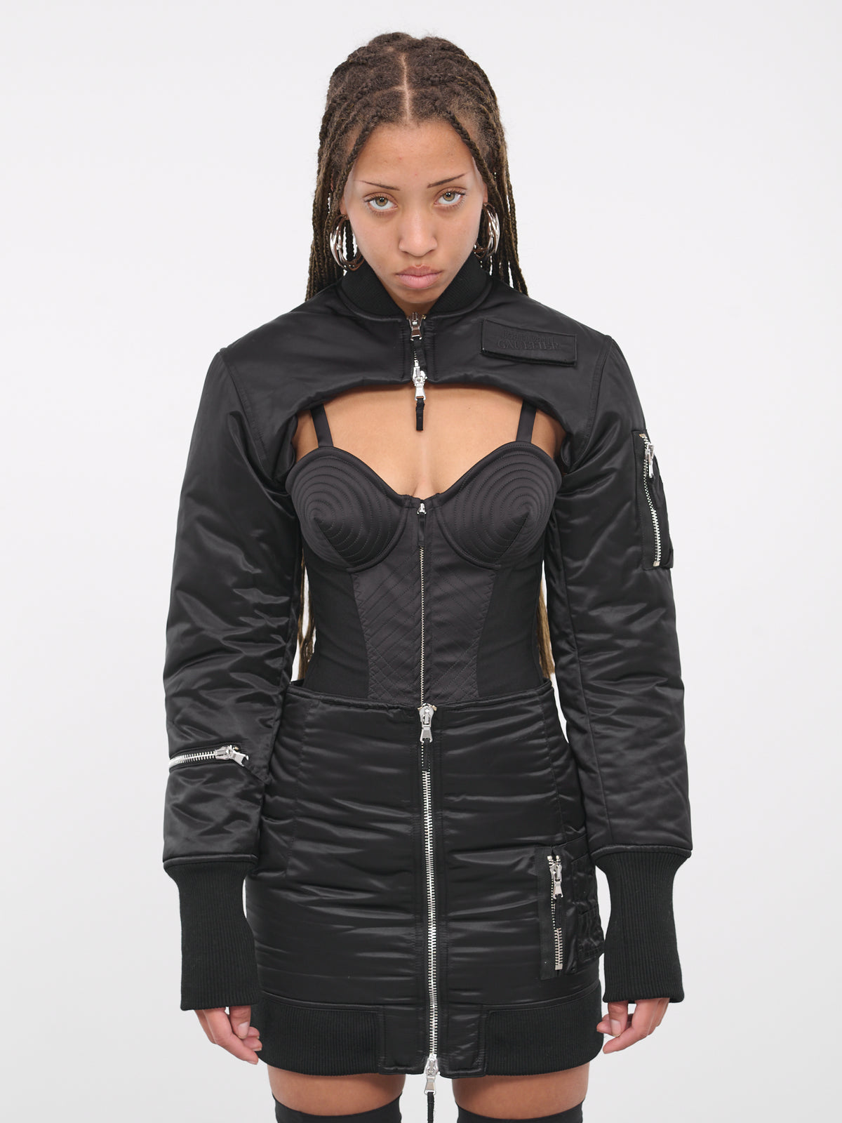 Bomber Bolero Jacket (23-15-F-BL033BP-BLACK)