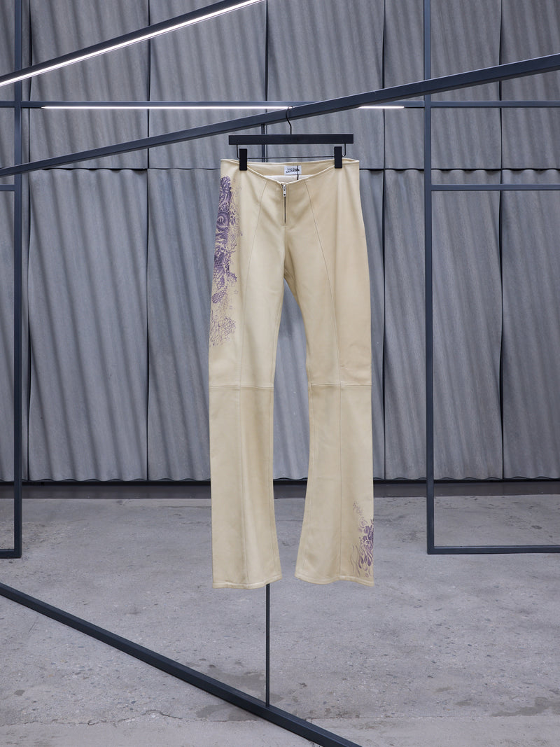 Tattoo Leather Pants (23-15-F-PA091I-NUDE-NAVY)