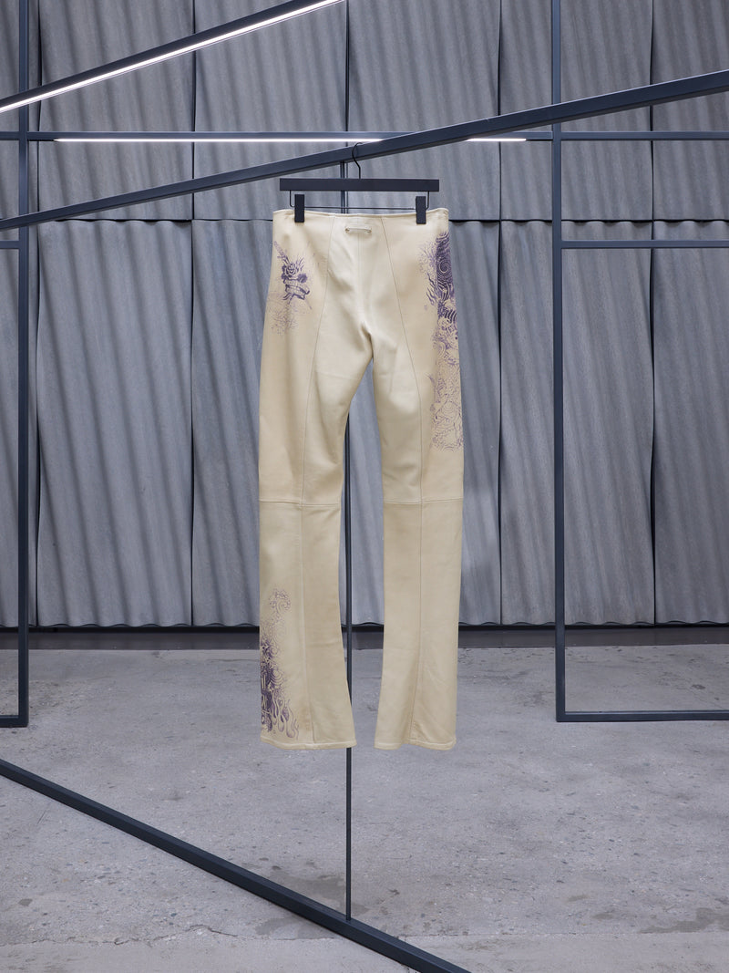 Tattoo Leather Pants (23-15-F-PA091I-NUDE-NAVY)