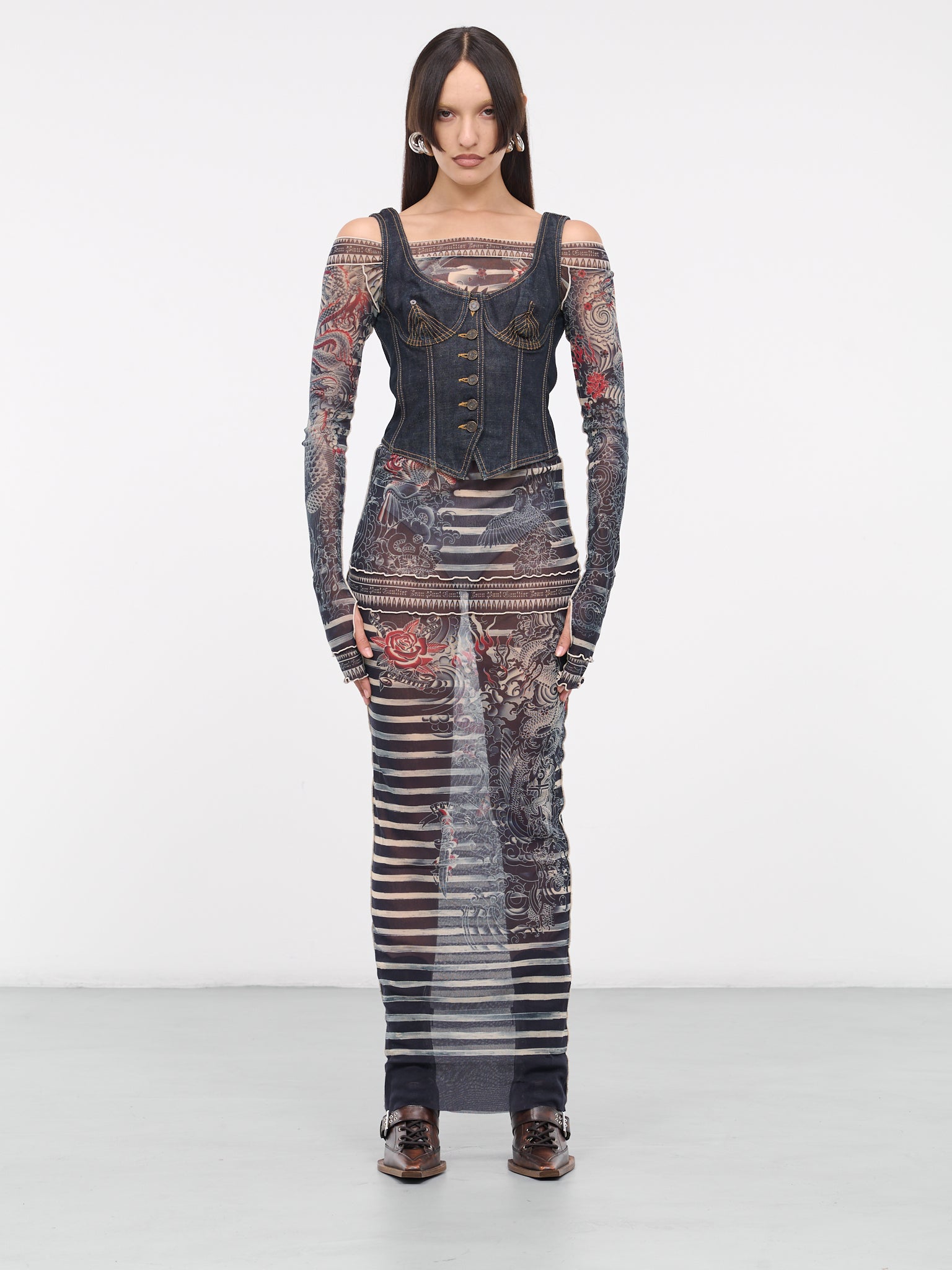 Sailor Tattoo Dress (23-15-F-RO071-T537-NAVY-BLUE-W)