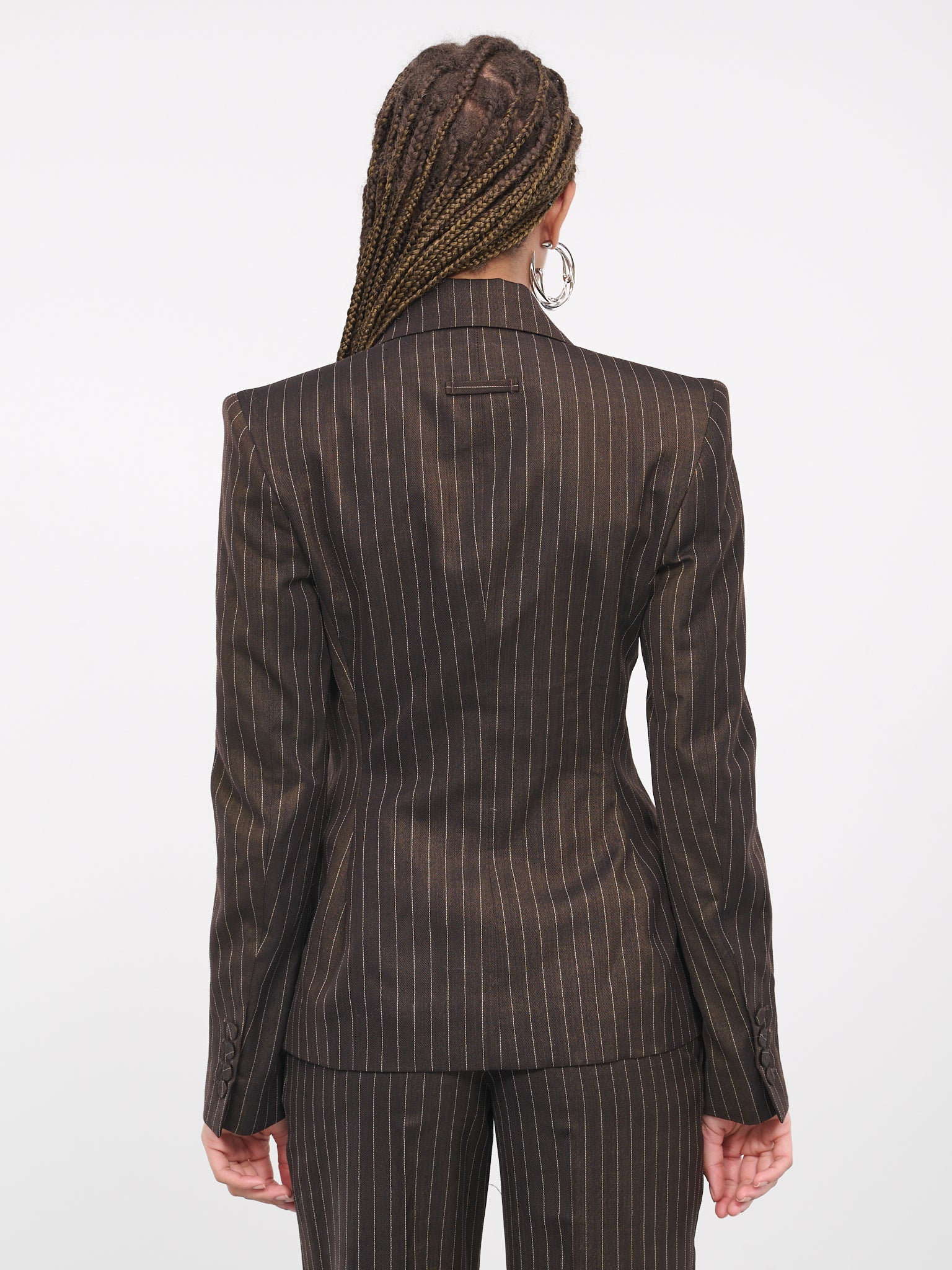 Suit Jacket (23-15-F-VE022-BROWN-ECRU)